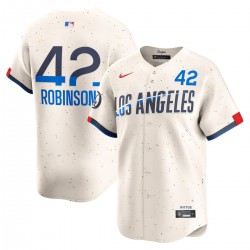 Jackie Robinson Los Angeles Dodgers Nike 2024 City Connect Limited Player Jersey - Cream Jackie Robinson Los Angeles Dodgers Nike 2024 City Connect Limited Player Jersey - Cream
