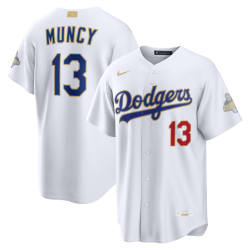 Max Muncy Los Angeles Dodgers Nike 2026 Gold Collection Stadium Jersey - White Max Muncy Los Angeles Dodgers Nike 2026 Gold Collection Stadium Jersey - White