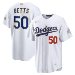 Mookie Betts Los Angeles Dodgers Nike 2026 Gold Collection Stadium Jersey - White Mookie Betts Los Angeles Dodgers Nike 2026 Gold Collection Stadium Jersey - White