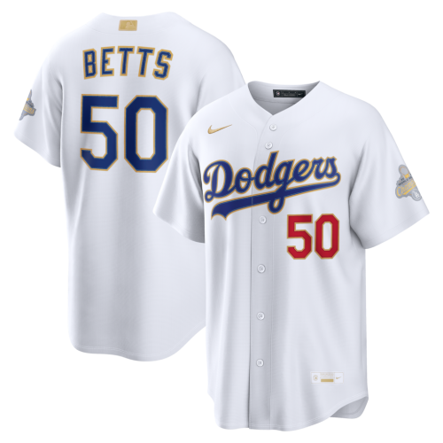Mookie Betts Los Angeles Dodgers Nike 2026 Gold Collection Stadium Jersey - White Mookie Betts Los Angeles Dodgers Nike 2026 Gold Collection Stadium Jersey - White