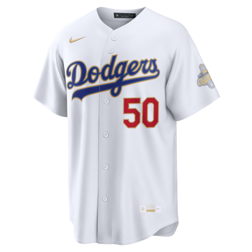 Mookie Betts Los Angeles Dodgers Nike 2026 Gold Collection Stadium Jersey - White Mookie Betts Los Angeles Dodgers Nike 2026 Gold Collection Stadium Jersey - White