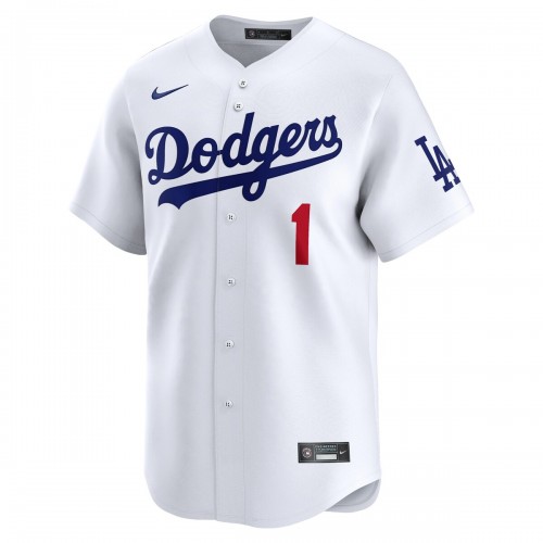 Los Angeles Dodgers Nike #1 Dad Home Limited Jersey - White