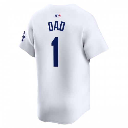 Los Angeles Dodgers Nike #1 Dad Home Limited Jersey - White