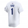 Los Angeles Dodgers Nike #1 Dad Home Limited Jersey - White