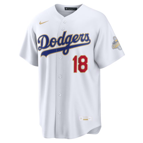 Yoshinobu Yamamoto Los Angeles Dodgers Nike 2026 Gold Collection Stadium Jersey - White