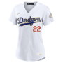 Clayton Kershaw Los Angeles Dodgers Nike Women's 2026 Gold Collection Stadium Jersey - White Clayton Kershaw Los Angeles Dodgers Nike Women's 2026 Gold Collection Stadium Jersey - White