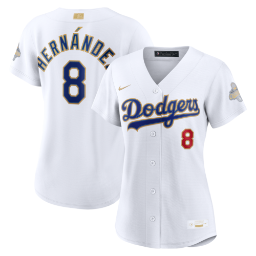 Enrique Hernández Los Angeles Dodgers Nike Women's 2026 Gold Collection Stadium Jersey - White