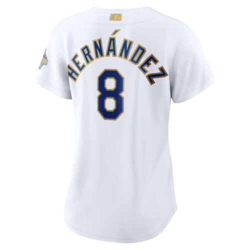 Enrique Hernández Los Angeles Dodgers Nike Women's 2026 Gold Collection Stadium Jersey - White