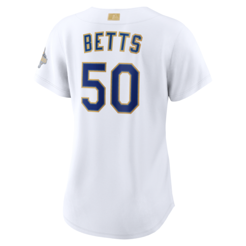 Mookie Betts Los Angeles Dodgers Nike Women's 2026 Gold Collection Stadium Jersey - White