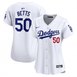 Mookie Betts Los Angeles Dodgers Nike Women's Home Limited Player Jersey - White Mookie Betts Los Angeles Dodgers Nike Women's Home Limited Player Jersey - White