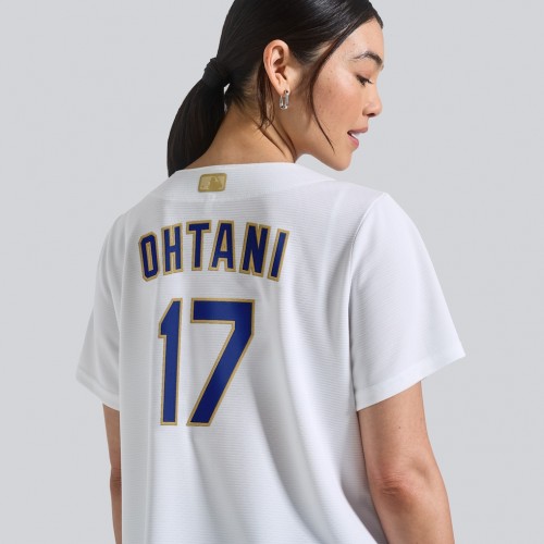 Shohei Ohtani Los Angeles Dodgers Nike Women's 2026 Gold Collection Stadium Jersey - White Shohei Ohtani Los Angeles Dodgers Nike Women's 2026 Gold Collection Stadium Jersey - White