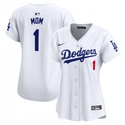 Los Angeles Dodgers Nike Women's #1 Mom Home Limited Jersey - White Los Angeles Dodgers Nike Women's #1 Mom Home Limited Jersey - White