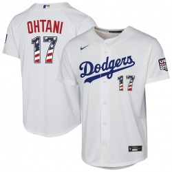 Shohei Ohtani Los Angeles Dodgers Nike Youth USA 250 Fourth of July Home Replica Jersey - White