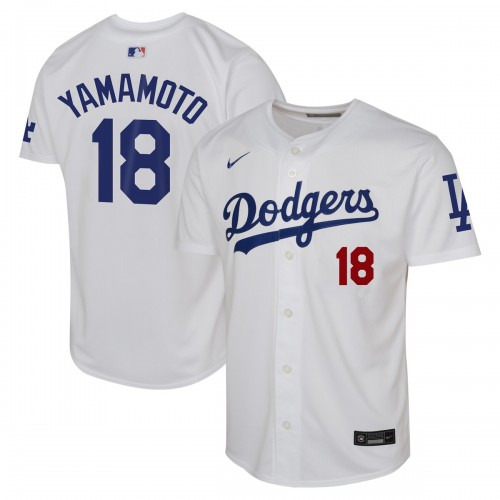 Yoshinobu Yamamoto Los Angeles Dodgers Nike Youth Home Limited Player Jersey - White