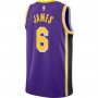 LeBron James Los Angeles Lakers Jordan Brand 2021/22 #6 Swingman Player Jersey Purple - Statement Edition
