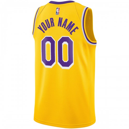 Los Angeles Lakers Nike Youth Custom Swingman Jersey Gold - Icon Edition