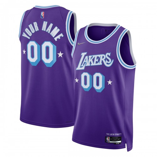 Los Angeles Lakers Nike 2021/22 Swingman Custom Jersey - City Edition - Purple