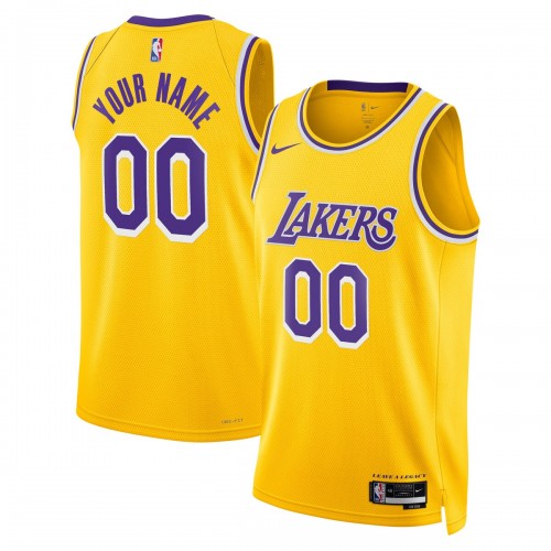 Los Angeles Lakers Nike Unisex 2022/23 Swingman Custom Jersey Gold - Icon Edition