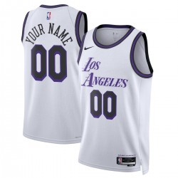 Los Angeles Lakers Nike Unisex 2022/23 Swingman Custom Jersey - City Edition - White Los Angeles Lakers Nike Unisex 2022/23 Swingman Custom Jersey - City Edition - White