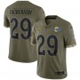 Eric Dickerson Los Angeles Rams 2022 Salute To Service Retired Player Limited Jersey - Olive