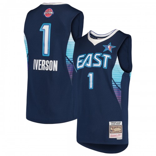 Allen Iverson Eastern Conference Throwback Mitchell & Ness Hardwood Classics 2009 NBA All-Star Game Swingman Jersey - Navy