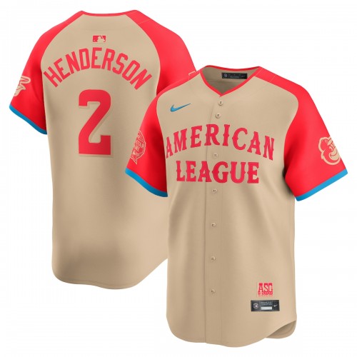 Gunnar Henderson American League Nike 2024 MLB All-Star Game Limited Player Jersey - Cream