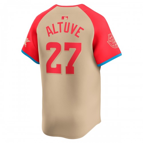 Jose Altuve American League Nike 2024 MLB All-Star Game Limited Player Jersey - Cream