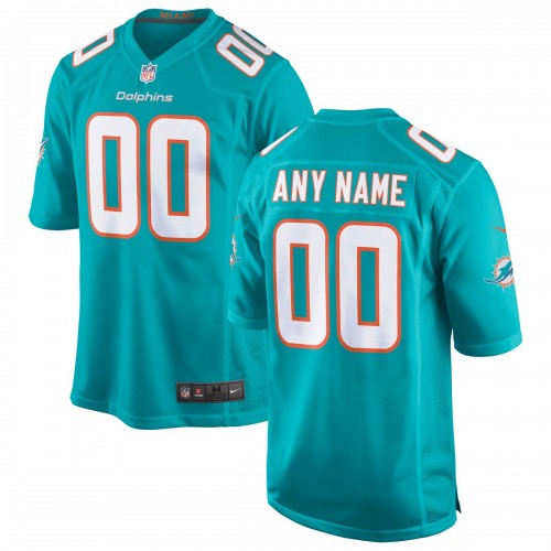 Miami Dolphins Nike Custom Game Jersey - Aqua