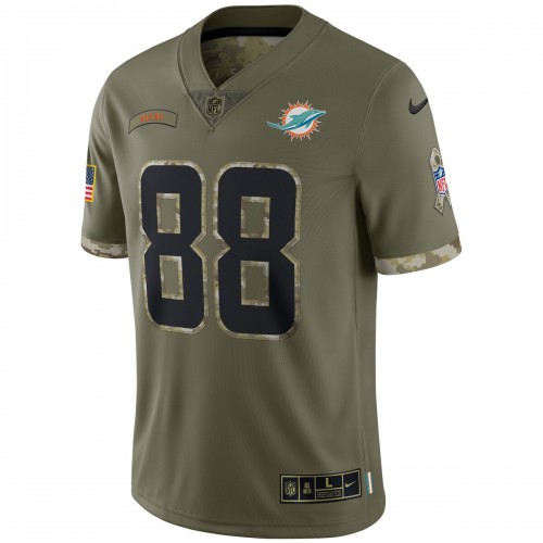 Mike Gesicki Miami Dolphins Nike 2022 Salute To Service Limited Jersey - Olive