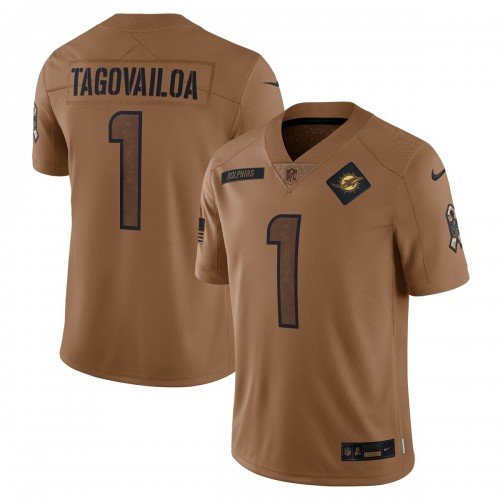 Tua Tagovailoa Miami Dolphins Nike 2023 Salute To Service Limited Jersey - Brown