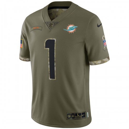Tua Tagovailoa Miami Dolphins Nike 2022 Salute To Service Limited Jersey - Olive