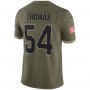 Zach Thomas Miami Dolphins 2022 Salute To Service Retired Player Limited Jersey - Olive
