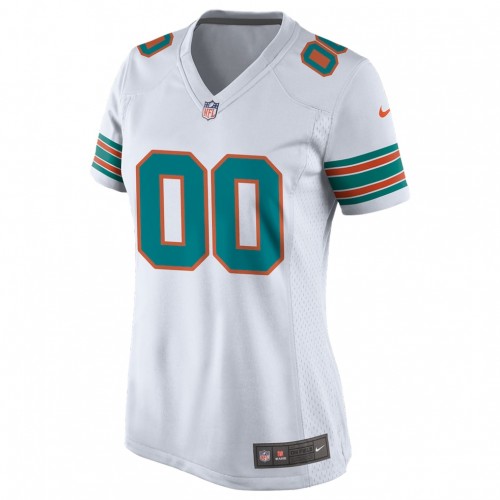 Miami Dolphins Nike Women's Alternate Custom Game Jersey - White