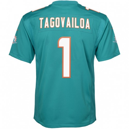 Tua Tagovailoa Miami Dolphins Nike Youth Game Jersey - Aqua