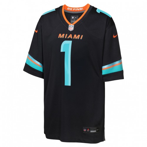 Tua Tagovailoa Miami Dolphins Nike Youth 2025 Rivalries Collection Game Jersey - Pitch Blue