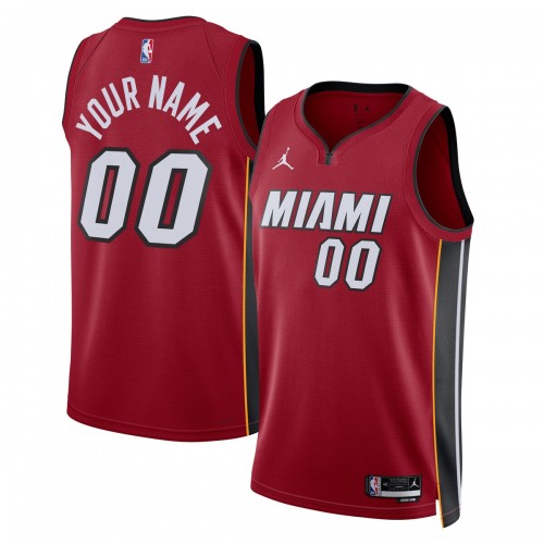 Miami Heat Jordan Brand Unisex 2022/23 Swingman Custom Jersey - Statement Edition - Red