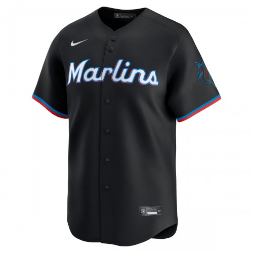 Miami Marlins Nike  Alternate Limited Custom Jersey – Black