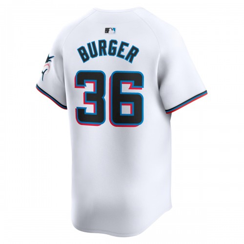 Jake Burger Miami Marlins Nike Home Limited Player Jersey - White