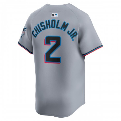 Jazz Chisholm Jr. Miami Marlins Nike Road Limited Player Jersey – Gray