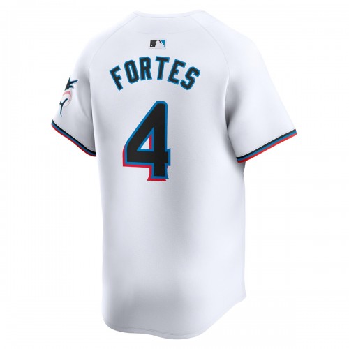 Nick Fortes Miami Marlins Nike Home Limited Player Jersey - White