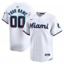 Miami Marlins Nike Home Limited Custom Jersey - White