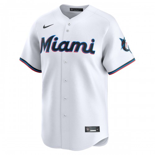 Miami Marlins Nike Home Limited Jersey - White