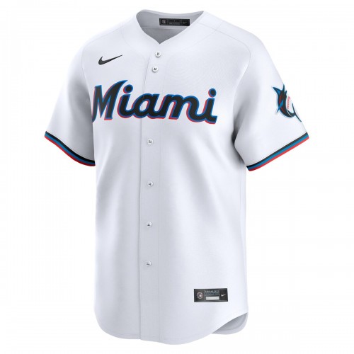 Miami Marlins Nike #1 Dad Home Limited Jersey - White