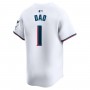 Miami Marlins Nike #1 Dad Home Limited Jersey - White