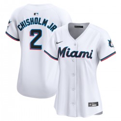 Jazz Chisholm Jr. Miami Marlins Nike Women's Home Limited Player Jersey - White Jazz Chisholm Jr. Miami Marlins Nike Women's Home Limited Player Jersey - White