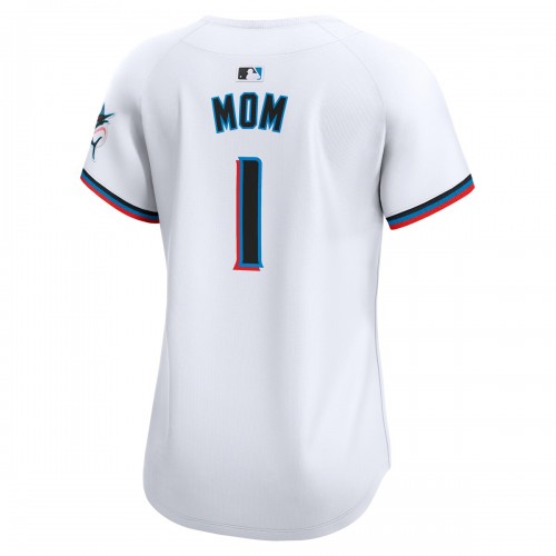 Miami Marlins Nike Women's #1 Mom Home Limited Jersey - White