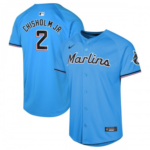 Jazz Chisholm Jr. Miami Marlins Nike Youth Alternate Limited Player Jersey – Blue