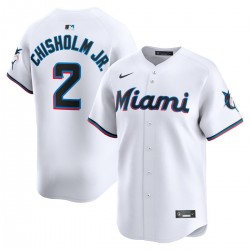 Jazz Chisholm Jr. Miami Marlins Nike Youth Home Limited Player Jersey - White Jazz Chisholm Jr. Miami Marlins Nike Youth Home Limited Player Jersey - White
