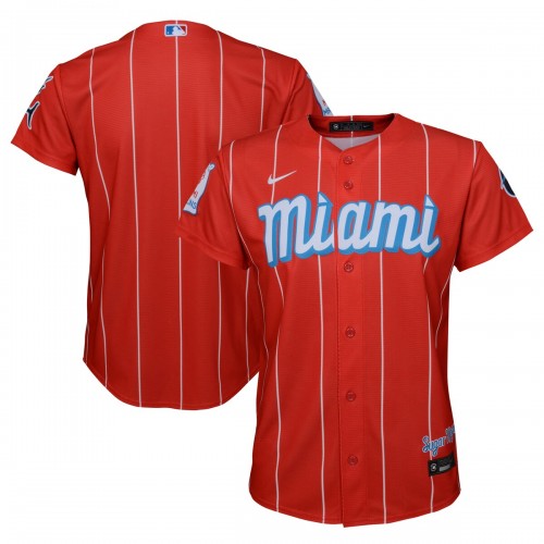 Miami Marlins Nike Youth City Connect Replica Jersey - Red