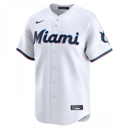 Miami Marlins Nike Youth Home Limited Custom Jersey - White